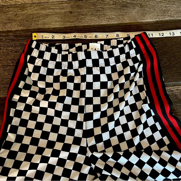 Fashion nova bike shorts Shein top checkered flag work out M - Picture 8 of 10
